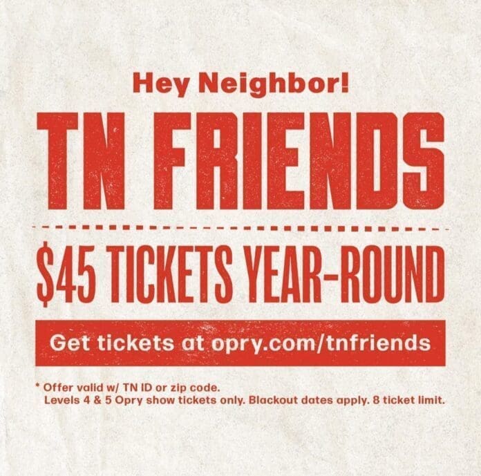 Grand Ole Opry Discount Tickets for TN Residents! Explore Tennessee